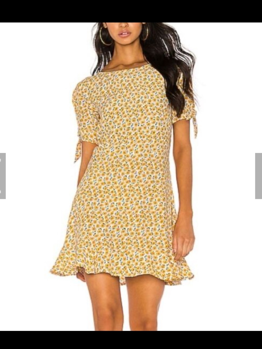 Faithfull the Brand Yellow Floral Midi Dress
